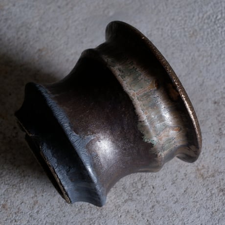 Φ12.3×h10.2㎝  matte verdigris pot  H611