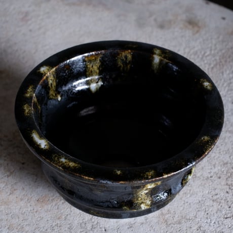 Φ13(in10.7)×h7.4㎝   鉄釉彩pot  H640