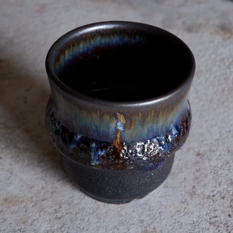Φ7.8×h8.7㎝ coral verdigris pot  H676