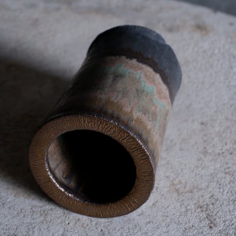 【OUTLET】Φ7.5(in5.2)×h11.8㎝  matte verdigris pot  H620