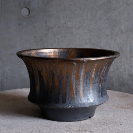 Φ22(in19.3)×h13.8㎝  燻bronze pot  H762