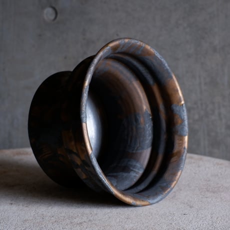 Φ18.5×h13.5㎝  bronze鉄彩 pot  H723