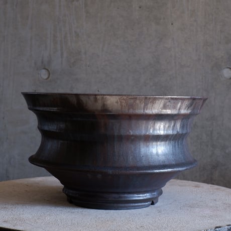 Φ31.2(in29)×h18.8㎝ 燻(brown) pot  H958