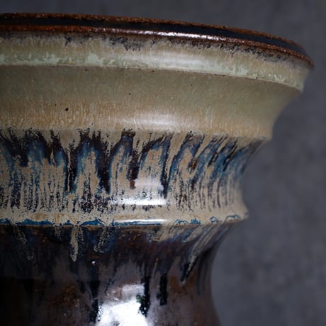 Φ24.8×h21㎝  琥珀beige pot  H567
