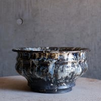 Φ23.3(in19.2)×h12.5㎝  鉄釉彩pot  H791