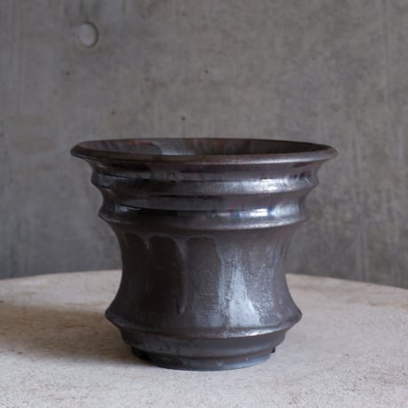 Φ17×h13.8㎝ 燻(brown) pot  H968