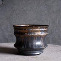 Φ13.3×h10.6㎝  燻bronze pot  H773