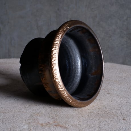 Φ11.5(in9.6)×h8.8㎝  燻bronze pot  H781