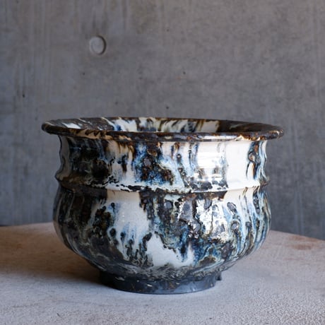 Φ21.8(in17.3)×h14.5㎝  鉄釉彩pot  H790