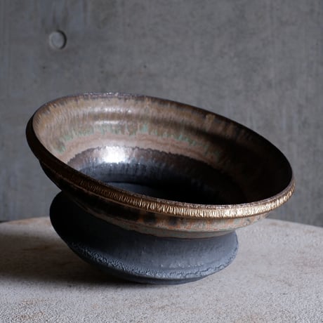 Φ24×h11.3㎝  matte verdigris pot  H602