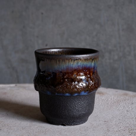 Φ7.8×h8.7㎝ coral verdigris pot  H676