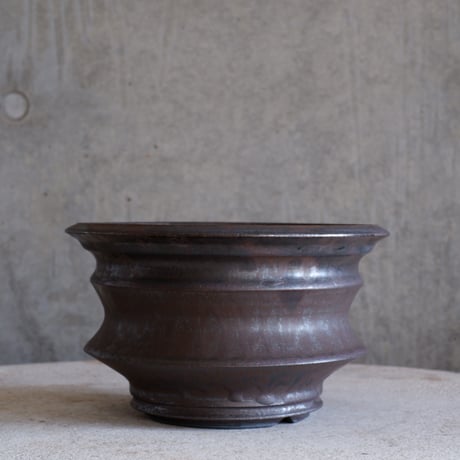 Φ17.2×h11㎝ 燻(brown) pot  H969