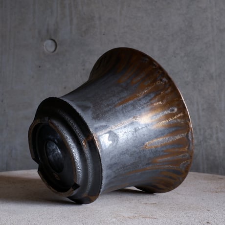 Φ20×h13.5㎝  燻bronze pot  H765