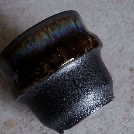 Φ7.8×h7.5㎝ coral verdigris pot  H678