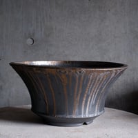 Φ33.5(in31)×h16.5㎝  燻bronze pot  H755