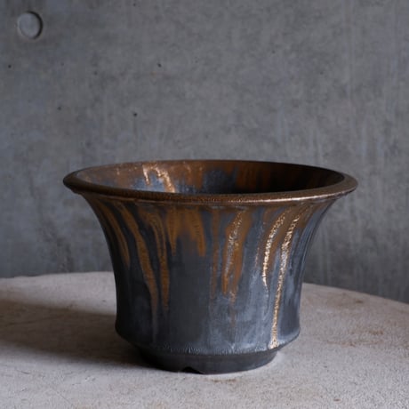 Φ19×h12.3㎝  燻bronze pot  H766