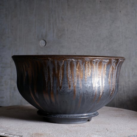 Φ30×h17.8㎝  燻bronze pot  H757