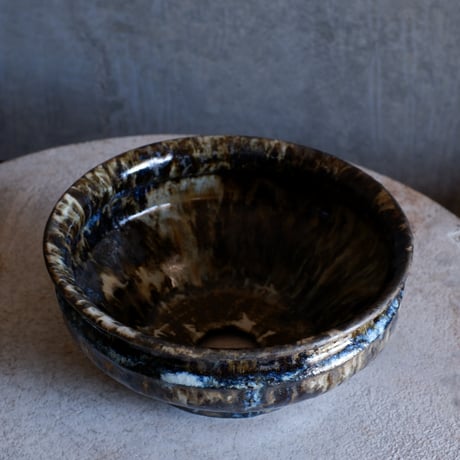 Φ22.3(in19.2)×h11㎝  鉄釉彩pot  H792