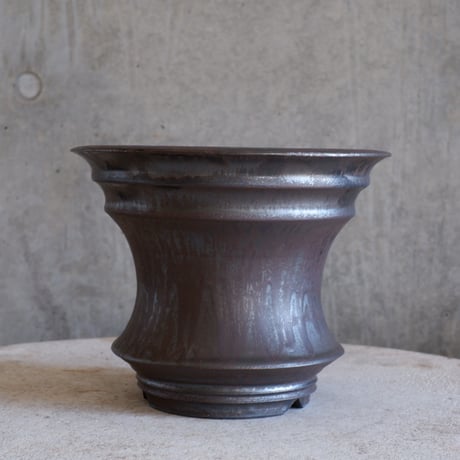 Φ20.5(in18.5)×h16.6㎝ 燻(brown) pot  H964