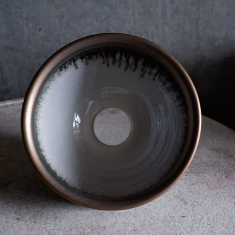 Φ19.5×h12.2㎝ titan bronze pot  H646