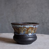 Φ9.5(in8)×h7㎝ coral verdigris pot  H685