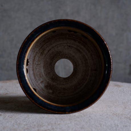 Φ14.7(in12)×h6.7㎝  琥珀beige pot  H583