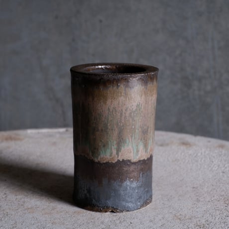【OUTLET】Φ7.5(in5.2)×h11.8㎝  matte verdigris pot  H620