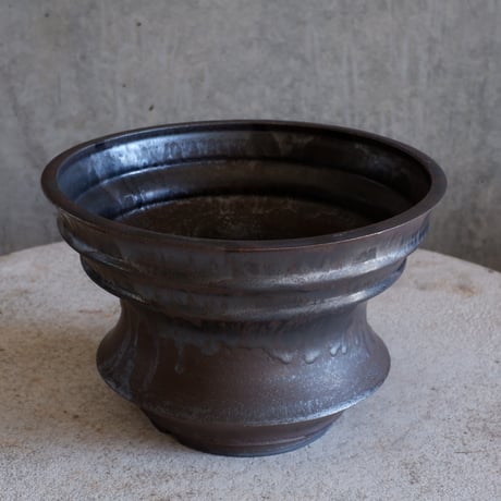 Φ21.7(in20)×h14.5㎝ 燻(brown) pot  H965