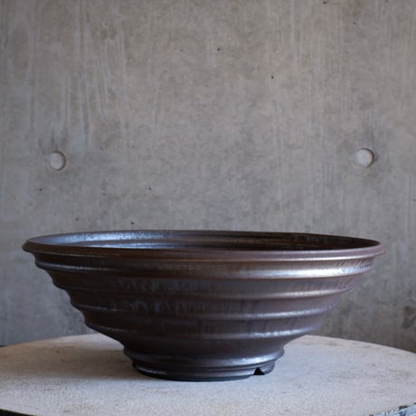 Φ37.7×h14㎝ 燻(brown) pot  H959