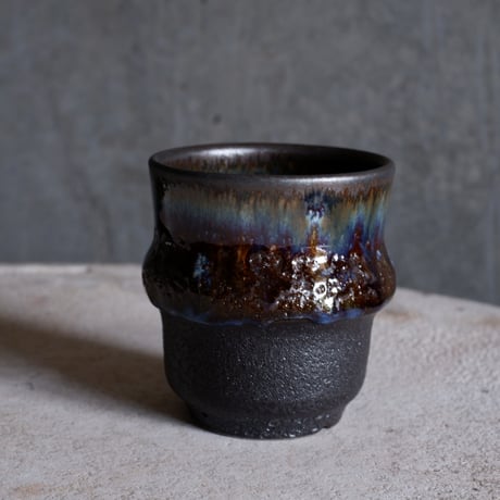 Φ7.8×h8.7㎝ coral verdigris pot  H676