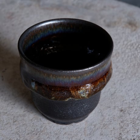 Φ7.8×h7.6㎝ coral verdigris pot  H677