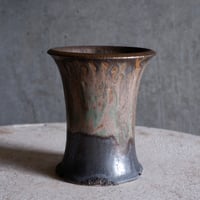 【OUTLET】Φ12.3×h14.5㎝  matte verdigris pot  H614