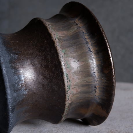 Φ11.5×h10.2㎝  matte verdigris pot  H612