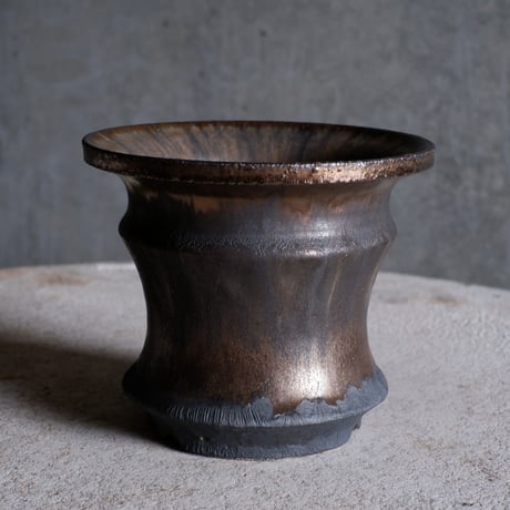 Φ13×h11.2㎝  matte verdigris pot  H606