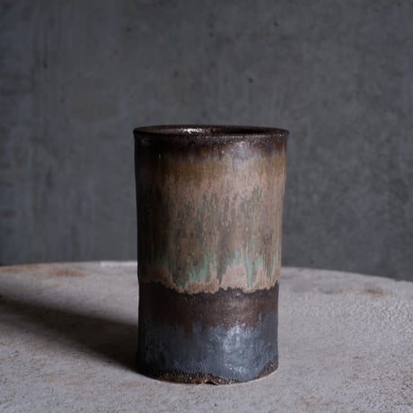 【OUTLET】Φ7.5(in5.2)×h11.8㎝  matte verdigris pot  H620