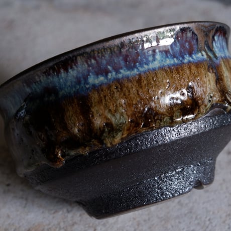 Φ12(in10)×h6.8㎝ coral verdigris pot  H668