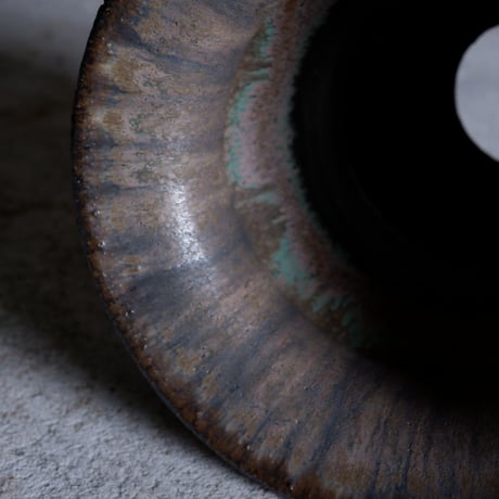 Φ13×h11.2㎝  matte verdigris pot  H606