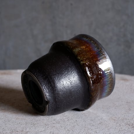 Φ8×h8.3㎝ coral verdigris pot  H675