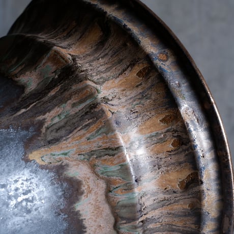 Φ23×h16.8㎝  matte verdigris pot  H601
