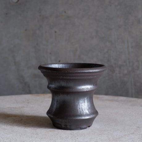 Φ9.7×h8.8㎝ 燻(brown) pot  H974