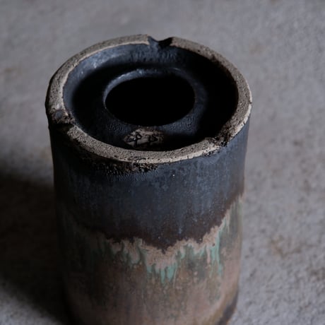 【OUTLET】Φ7.8(in5.7)×h11.2㎝  matte verdigris pot  H619