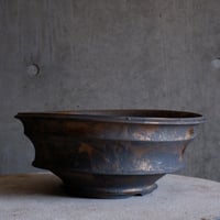 【OUTLET】Φ32.5×h13.3㎝  bronze鉄彩 pot  H719