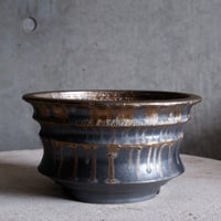 Φ21(in18.2)×h12㎝  燻bronze pot  H761