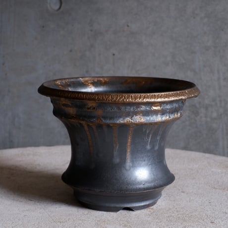 Φ16.7×h12.7㎝  燻bronze pot  H770
