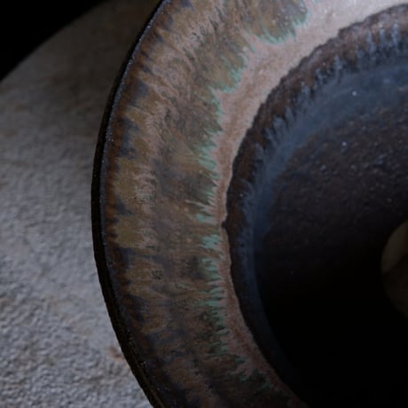 Φ24×h11.3㎝  matte verdigris pot  H602