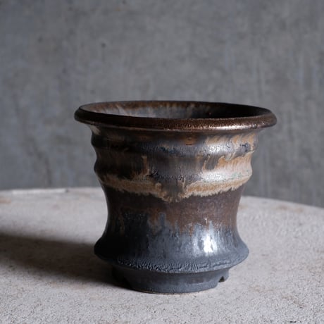 Φ12.5×h11.2㎝  matte verdigris pot  H609