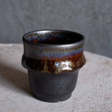Φ8×h8.3㎝ coral verdigris pot  H675