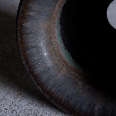 Φ13.8×h10.8㎝ matte verdigris pot  H608