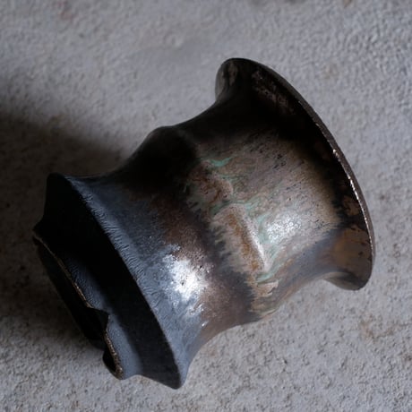 Φ11.3×h11.3㎝  matte verdigris pot  H610