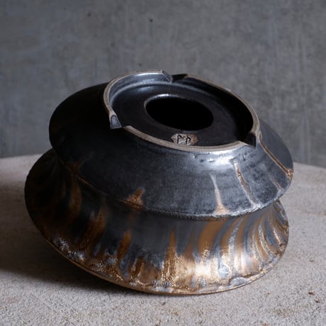 Φ19(in16.7)×h18.7㎝  燻bronze pot  H771